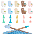 thumbnail image 3 of 10 Pcs Alpaca Shape Knitting Needle Stoppers, 30 Pcs Knitting Needle Point Protectors Silicone Stoppers Knitting, 3 of 4