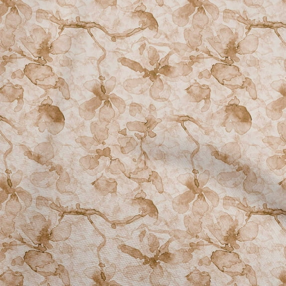 oneOone Cotton Jersey Brown Fabric Texture Dress Material Fabric Print Fabric By The Yard 58 Inch Wide