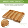 thumbnail image 3 of Organizador de cajón expandible Purawood de bambú, 2 unidades, 3 of 6