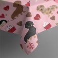 thumbnail image 5 of Pink Cute Dachshund Dog and Love Heart Square Tablecloth,Waterproof Square Table Cover,Wipeable Spillproof Washable Table Cover for Home Kitchen Party Decor 52"x52"(132x132cm), 5 of 6