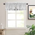 thumbnail image 2 of Winter Christmas Valances for Windows Dwarf Snowflake Rod Pocket Curtain Valance Window Treatment Short Curtains for Kitchen Living Room, 42"x12", 2 of 5