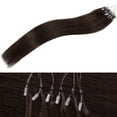 thumbnail image 4 of SEGO Micro Loop Thick Real Remy Human Hair Extensions Invisible Band Micro Ring Beads Hair 100 Strands Black Hair Extensions, 4 of 6