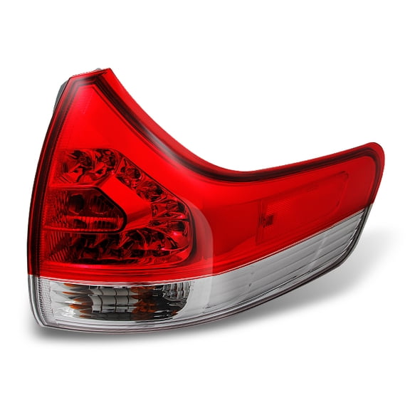 AKKON - For Toyota Sienna SUV Red Clear Rear Tail Light Brake Lamp Repalcement Passenger Side Outer Piece