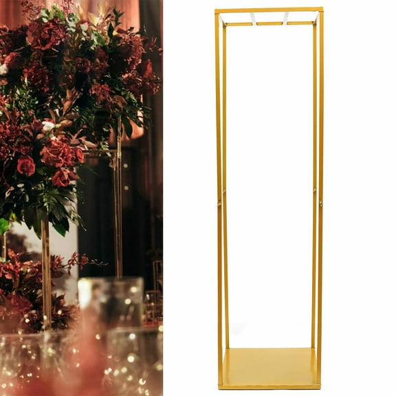 Square Stand Wedding Rack Outdoor Backdrop Decor Stage Props Bracket Metal Shelf Gold