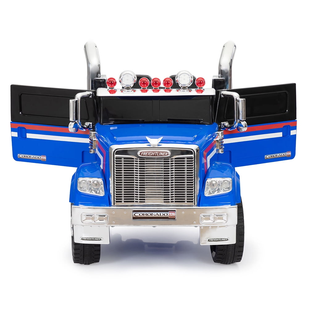 CIPACHO 12V Kids Battery Electric Ride On Car Toy with Remote Control, Transformers Die-Cast Vehicle W/ Music, Rear Loader, Blue CIPACHO 12V Kids Battery Electric Ride On Car Toy with Remote Control, Transformers Die-Cast Vehicle W/ Music, Rear Loader, Blue