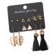 thumbnail image 1 of 6 pares de pendie de tuerca múltiples para mujer y niña, pendie grandes, regalo Hugo Aretes de borla múltiples, 1 of 10