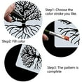thumbnail image 4 of Tree of Life Pattern Stencil Template Large Reusable Decoration Sign Square Tree Stencils for Painting on Wood Wall Scrapbook Card Floor and Tile Drawing, 4 of 9