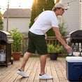 thumbnail image 6 of IAJDKMEK Men's Cargo Shorts with Pockets - Elastic Waist Beach Shorts, Versatile Hiking Shorts, and Multi-Pocket Work Shorts with Comfortable Fit,Army Green L, 6 of 9