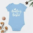 thumbnail image 4 of Auntie's Bestie Baby Bodysuit Funny Infant Outfit Cute Newborn Clothes Boy Girl Clothing Sky Blue-style 3months, 4 of 7