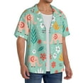 thumbnail image 4 of KLL Elephant and Flowers Print Men's Shirt Short Sleeve Button Down Summer Cuba Beach Shirts- 3X-Large, 4 of 7