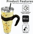 thumbnail image 5 of Bee Coffee Cup, 40 Oz Tumbler with Handle and Straw, Cute Yellow Bee Tumbler/Coffee Mug, Bumble Bee Decor/Ornament/Stuff ,Bee Gifts for Women/Bee Lovers - Honeybee Mug, 40 Oz Stainless Steel Tumbler, 5 of 6