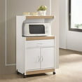 thumbnail image 2 of Pemberly Row Microwave Kitchen Cart in White, 2 of 5