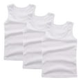 thumbnail image 4 of Cethrio Summer Tank Tops for Boys, 3 Piece Crewneck Casual Athletic Boys Undershirts White Size 10-12, 4 of 4