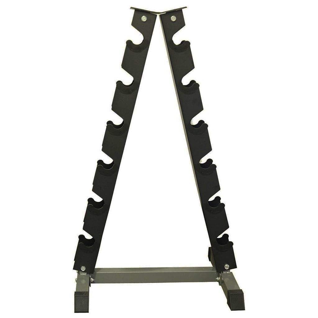 Maximize Floor Space with Our A-Frame Dumbbell Rack Stand - Solid Construction, Anti-Scratch, Holds 6 Pairs