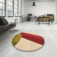 thumbnail image 4 of Ahgly Company Machine Washable Indoor Square Transitional Red Area Rugs, 8' Square, 4 of 7