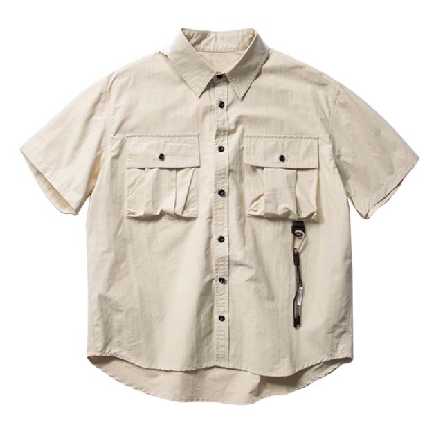 XDZJLR Chemises pour Hommes Style Vintage Workwear Manches Courtes Amples
