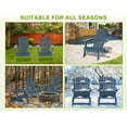thumbnail image 5 of Dkelincs Folding Adirondack Chair Set of 2, All-Weather Lawn Chairs with Wide Armrest Solid Wood Accent Lounge Chair Outdoor Patio Deck Fire Pit Chair, 350 lbs, Navy Color, 5 of 7
