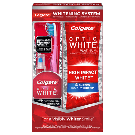 Colgate Optic White Toothpaste and Whitening Pen 2-in-1 Whitening
