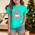 thumbnail image 2 of Zshosam Girls Christmas Tee Toddler Boys Girls Christmas Shirt Kids Xmas Tshirt Short Sleeve Tee Top Size 7T 8T,(Mint Green 7-8 Years), 2 of 5