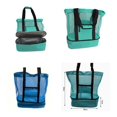 thumbnail image 2 of Neotimely Mesh Beach Bag Picnic Storage Tote Bag with Detachable Zippered Insulated Cooler Bag Waterproof Sandproof Beach Tote Bag for Picnic Travel Pool Beach Large Zippered High Capacity（Blue）, 2 of 7
