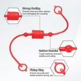 thumbnail image 5 of Uxcell 4 Set 1/4 ISO-B Hydraulic Hose Male Dust Cap & Female Plug Cover, Red, 5 of 7