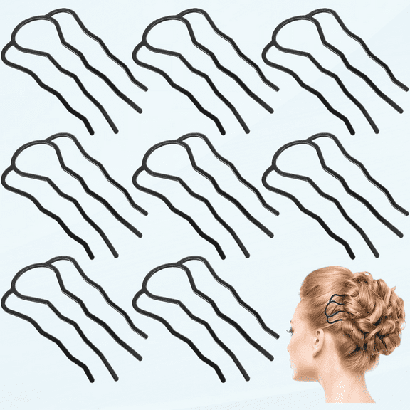 8 Piece French Twist Hair Tool Hair Fork Clip, U Shape French Twist Comb Hair Pin Hair Clip Hair Styling Tool Accessories for Women Girls