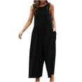 thumbnail image 1 of Birdeem Combinaisons pour Femmes Sans Manches Taille Haute Couleur Unie Pantalon Droit Mode, 1 of 7
