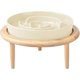 thumbnail image 1 of Ceramic Elevated Slow Feeder Dog Bowl Raised Dog Bowl to Slow Down Eating for Medium Breed,Anti-Choking,Pet Slow Feeder for Fun(Cream White), 1 of 4