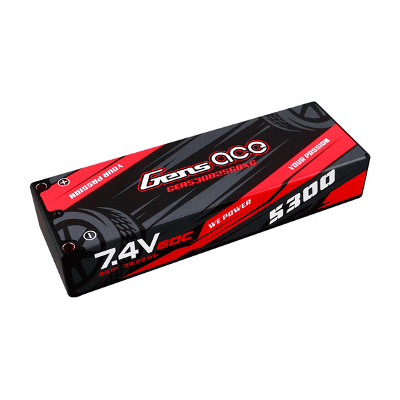 Gens ace 5300mAh 2S 7.4V 60C Hardcase LiPo Battery Pack with XT60 Plug (#10)