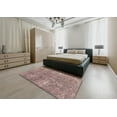 thumbnail image 5 of Ahgly Company Machine Washable Indoor Round Abstract Rosy-Finch Purple Area Rugs, 3' Round, 5 of 7