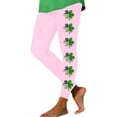 thumbnail image 2 of American Flag Clover Print High Rise Leggings for Women Stretchy Trousers Athletic Slim Fit Bottoms Festive Performance Sportswear, 2 of 6