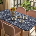 thumbnail image 3 of Vintage Floral Table Cloths for 3 Foot Rectangle Tables, Spring Country Botanical Flowers Simple Patio Waterproof Elastic Fitted Tablecloths, Washable Rectangular Table Cover for Camping, 3 of 8