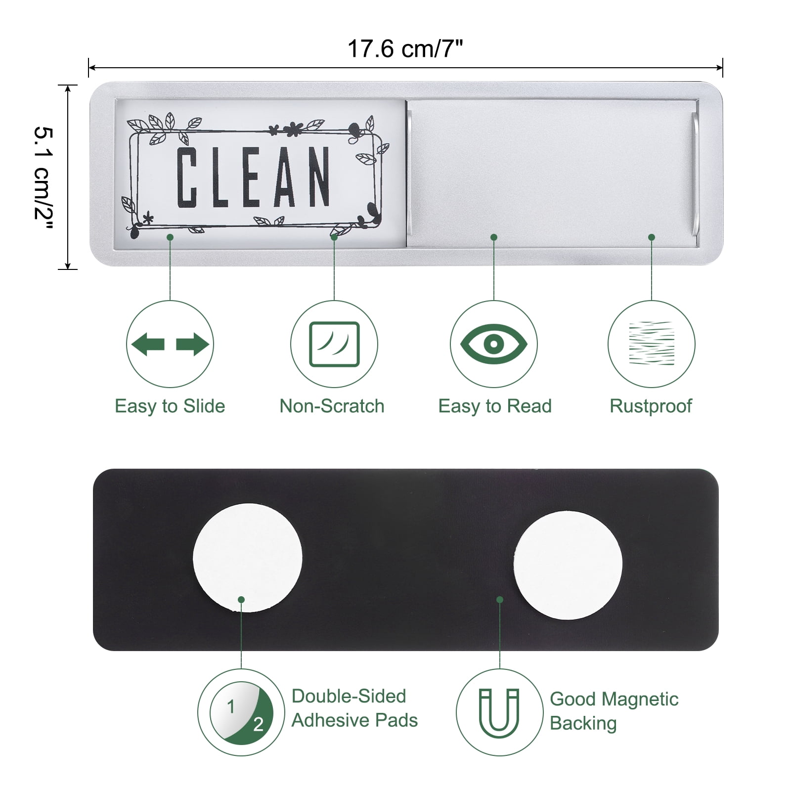 Unique Bargains Dishwasher Magnet Clean Dirty Sign Kitchen Restaurant Use Leaf Sign