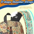 thumbnail image 5 of Floral Cat Beige Pattern 17" Waterproof Oxford School Backpacks for Teens, S-Shape Padded Straps, for School, Travel, Hiking, Camping, 5 of 5