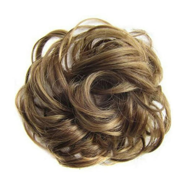 Brown wig top with bun