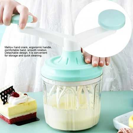 

TOPINCN Hand Cream Whisk 1200mL Manual Beater Mixer Hand Crank Cream Whisk Kitchen Baking Supply Manual Beater Hand Whisk