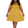 thumbnail image 2 of Gvmfive Women Plus Size Dresses Casual Cold Shoulder Short Sleeve Midi Dress, 2 of 4