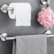 thumbnail image 3 of Gancho de ropa de baño de acero inoxidable, estante de toallas de papel (negro) Afortunado Sencillez, 3 of 3