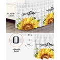 thumbnail image 3 of Sunshine Watercolor Bed Skirt Sunflowers Bees Grey Plaid Farmhouse Bed Skirts California King Size 16 Inch Drop, Wrap Around Dust Ruffle&nbsp;Bedskirt with Adjustable Elastic Belt for Queen Size Beds, 3 of 7