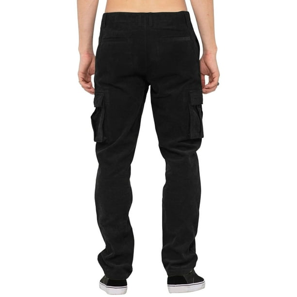 PMUYBHF Male Cargo Work Pants for Men Black Men Casual Street Loose Four  Season High Multi Pocket Cargo Pants