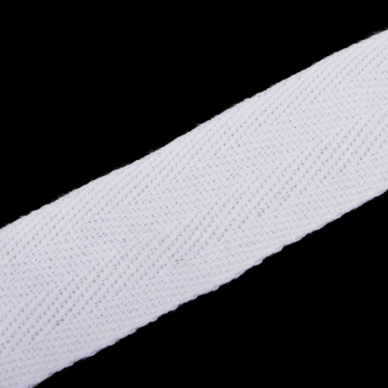 Twill tape cotton washed 25 mm white