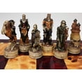 thumbnail image 3 of Skeleton Slayer Fantasy Gothic Skull Chess Pieces Set W/ 18" Cherry Color Board, 3 of 8