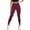 Wine, variant on High Waist Control Workout Leggings For Seamless Gym Running Yoga Pants With Pockets Fold over Yoga Pants