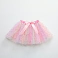 thumbnail image 3 of Akiihool Glitter Skirt Layered Tutu Fluffy Dance Ballet Skirt Puffy Elastic Tulle Short Skirts (Pink,9-11 Years), 3 of 3