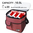 thumbnail image 4 of Tirrinia Leakproof Thermal Bento Lunch Bag For Women, Men And Kids, Heat-welded Technology, 20 Cans Capacity, Red, 10L, 4 of 8