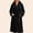 G Black, variant on UVN Long Robes for Women Winter Plush Fleece Hooded Heart Print Bathrobe Soft Cozy Fluffy Sleepwear Nightgown with Pockets