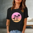thumbnail image 4 of Western Shirts Casual Tee for Women Summer T Shirt Short Sleeve Crewneck Beach Tops Vintage Country Graphic Black S, 4 of 4