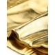 thumbnail image 5 of Chaqueta Corta sin Mangas para Mujer Chaleco de Color Metálico Oro S, 5 of 6