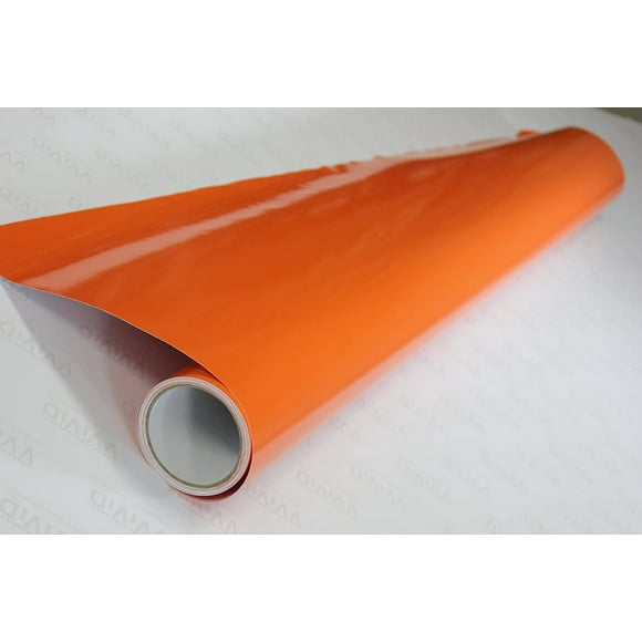 Orange Gloss 5ft x 1ft Vinyl Wrap Roll with Air Release Technology
