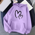 thumbnail image 2 of Gibobby Sudadera para mujer, Playera de Manga Larga con Capucha, Camisa para Mujer(Morado,CH), 2 of 3